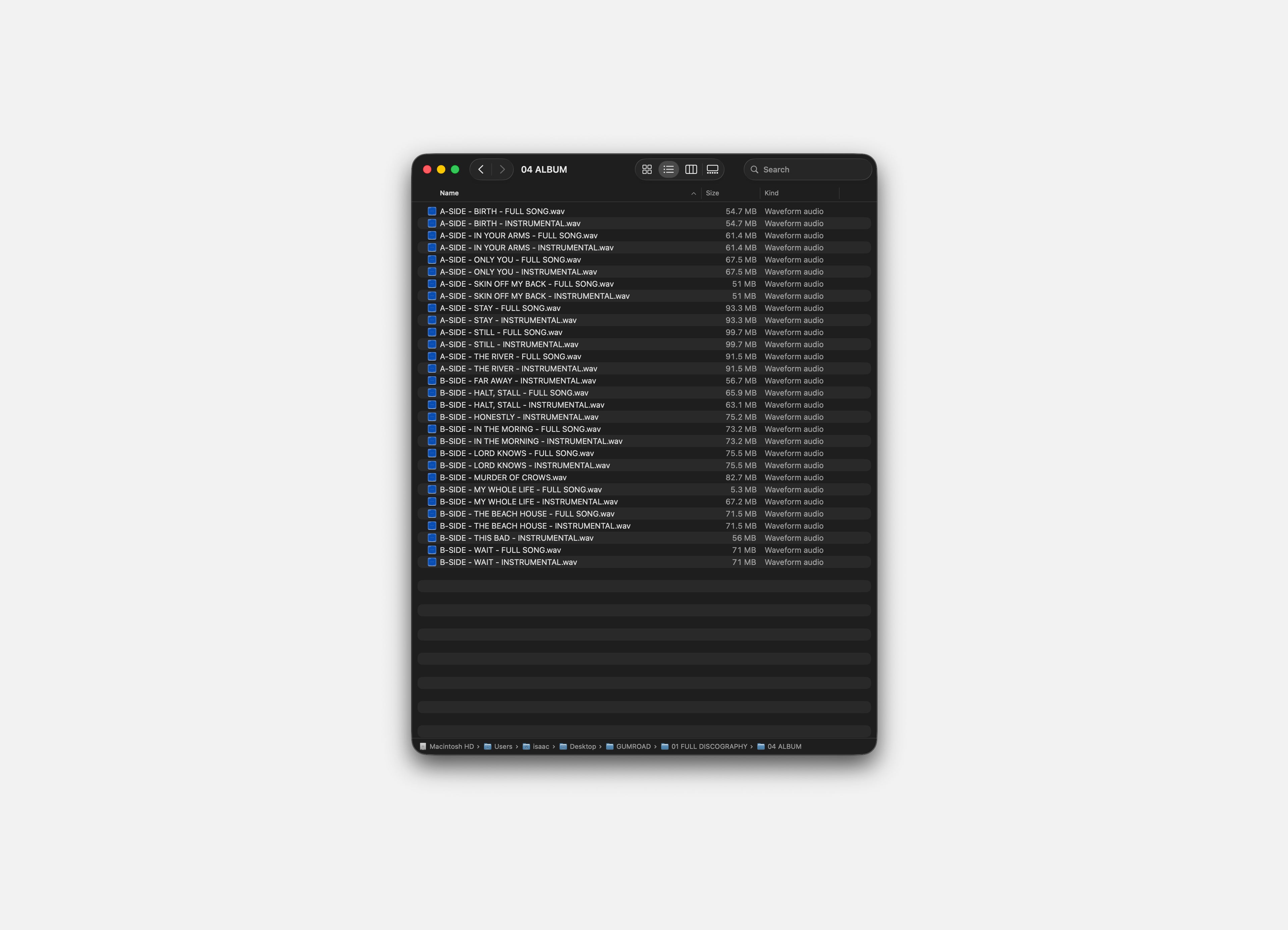 PR001 - FULL DISCOGRAPHY